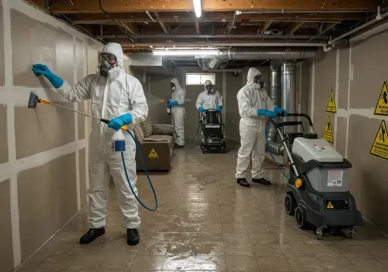 Basement Moisture Removal and Structural Drying process in Mancelona, MI